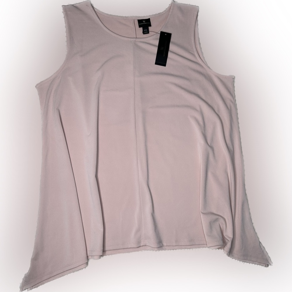 Worthington Womens Pink sleeveless dressy top Sz XXL